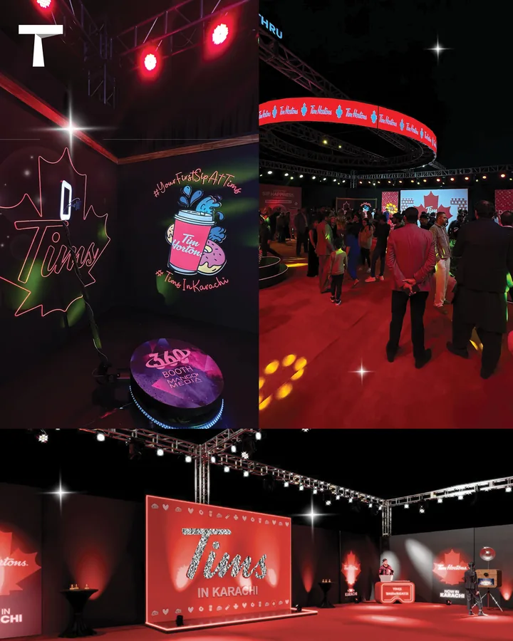Highlights collage from the Tim Hortons Karachi launch